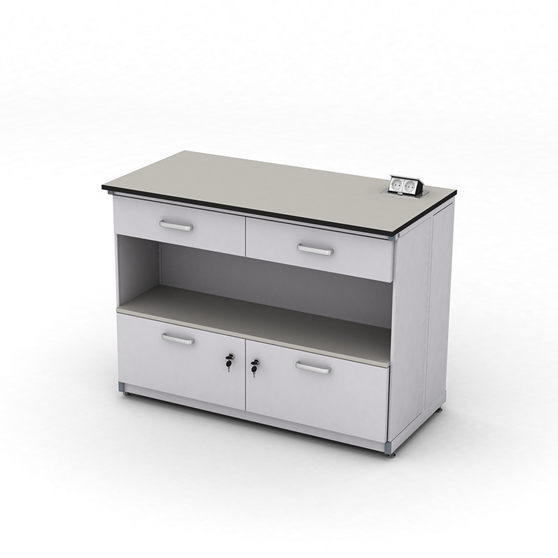 Cтіл демонстраційний лабораторний ЕКСПЕРТ з розетками та шухлядами, стільниця HPL-пластик, арт. 41-08.511